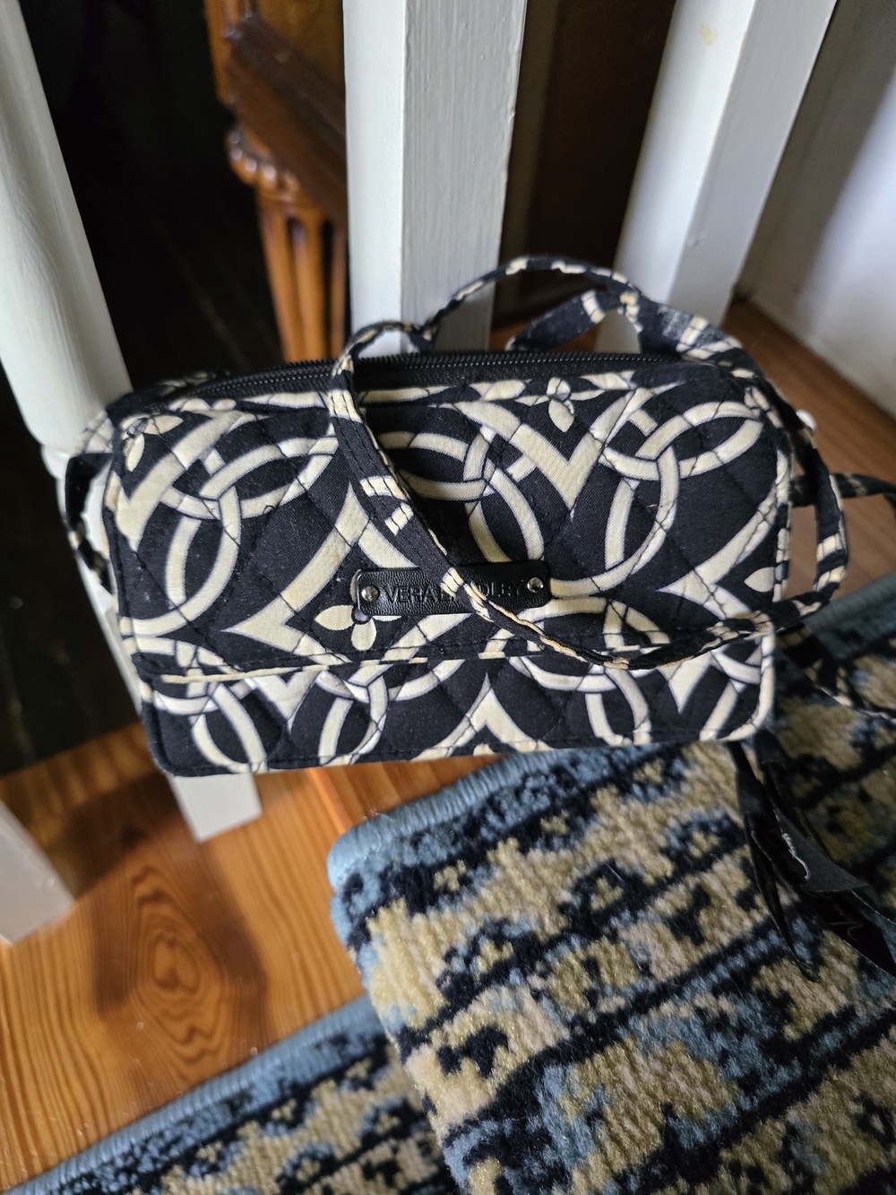 Vera Bradley Black & Cream Quilted Crossbody Bag